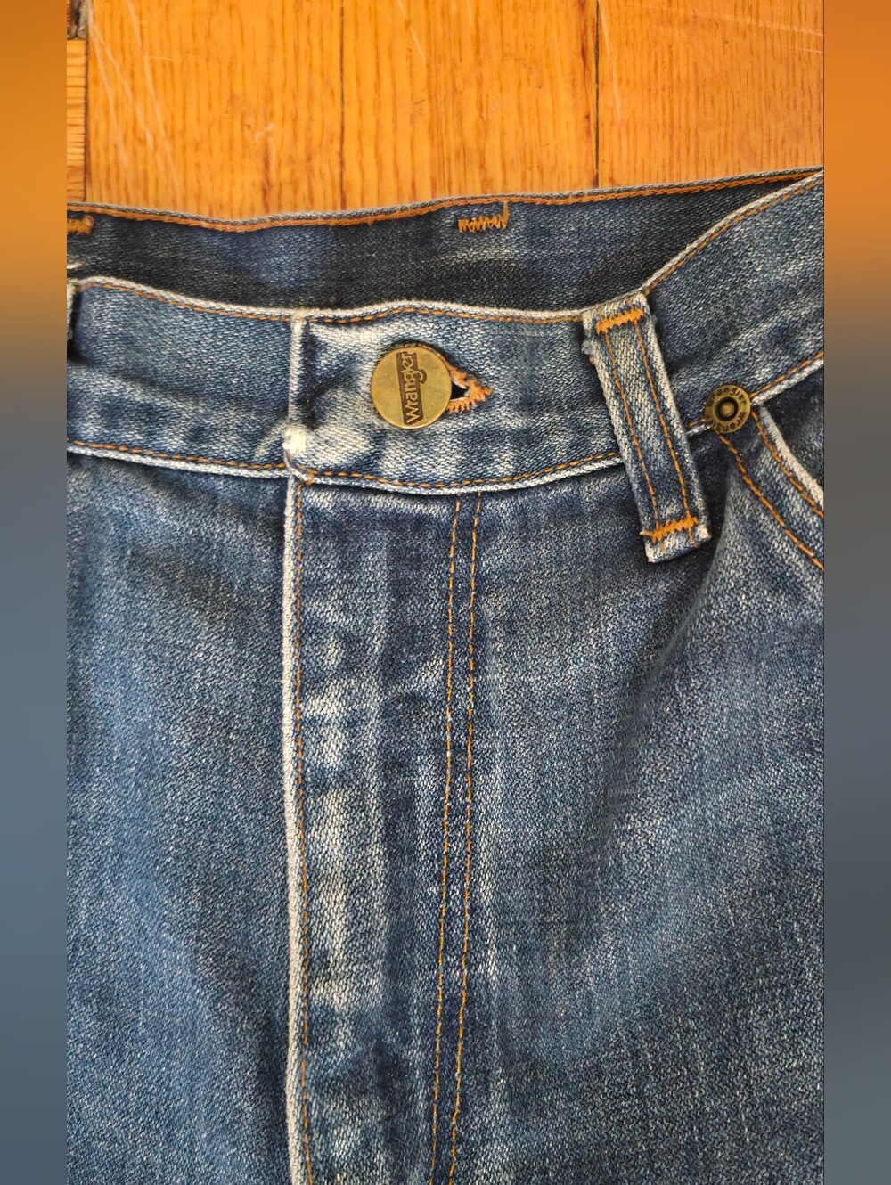 Vintage 70s Wrangler No-Fault Denims Women's High Rise Straight Leg Jeans Size 8 - Picture 5 of 8